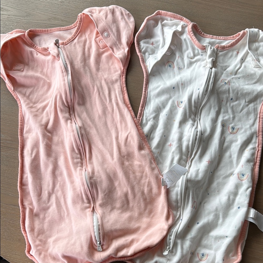 Swaddle Up Transition sleep sack - Pink and White
